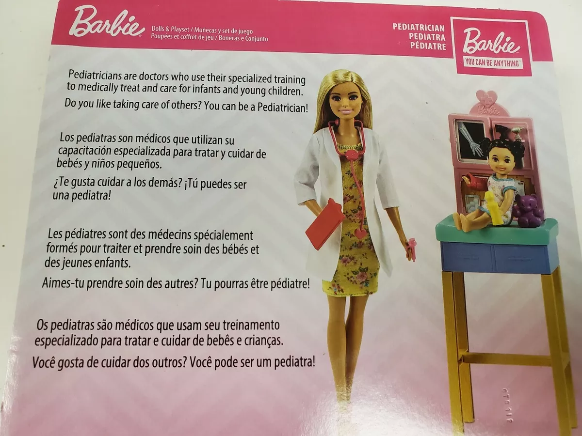 Boneca Barbie Medica Pediatra Com Bebes Mattel Original