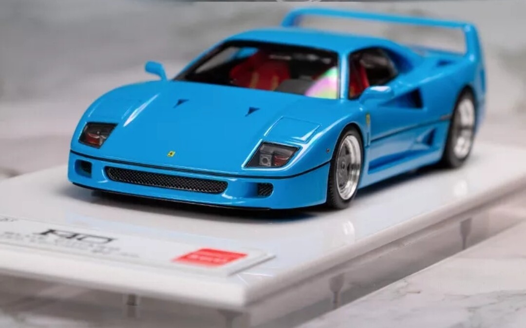 WOW Ferrari F40 Chiaro Blue 1987 1:43 SCM CM607X No Make Up, No