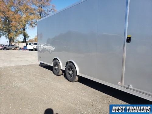 2024 ATC RoM300 silver trailer enclosed carhauler 8 x 24 w premium escape door - Picture 5 of 12