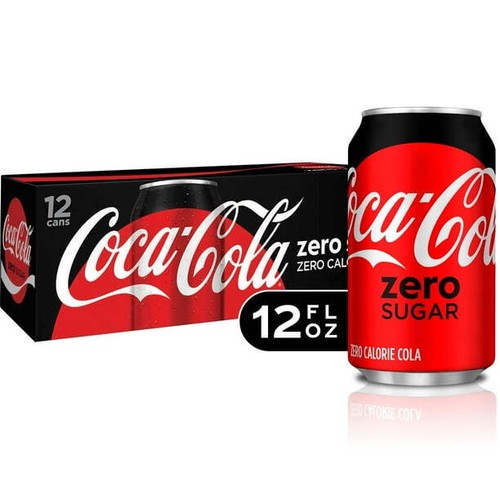 Coca-Cola Zero Sugar Sugar-Free Soda Pop Fridge Pack, 12 fl oz Cans, 12 Pack