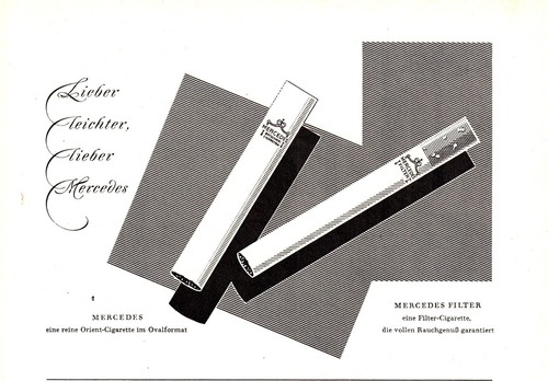 3w50379/ Lot Reklame aus 1959 – Zigaretten – MERCEDES - Picture 5 of 5