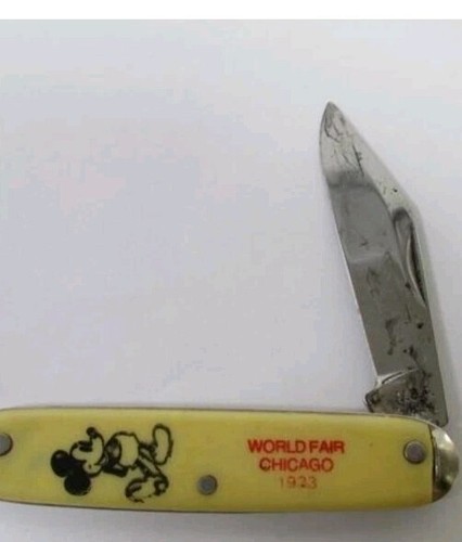1933 Chicago World Fair Century of Progress Disney Mickey Mouse Pocket Knife - Picture 4 of 5