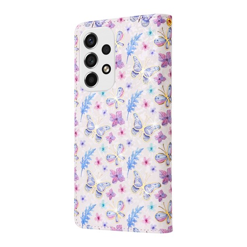For Samsung Galaxy A54 A25 A14 A05 Flower Pattern Flip Stand Wallet Case+Strap - Photo 45 sur 57