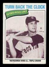 1977 TOPPS #434 CARL YASTRZEMSKI TURN BACK THE CLOCK BOSTON RED SOX HOF