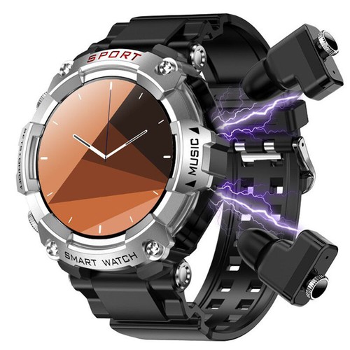 2-IN-1 Military Smart Watch With TWS Earbuds (Answer/Make Call) Fitness Tracker - Picture 22 of 23