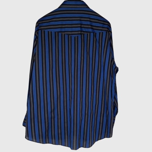 Camisa Wrangler De Colección Talla XL Para Hombre Azul Occidental/Negro Perla A Presión Colas X Largas - Imagen 3 de 9