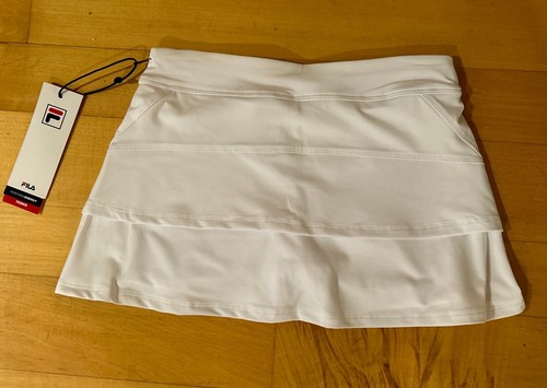 New Fila girls tennis ruffled skirt white skort medium 8-10 shorts underneath - Picture 5 of 6