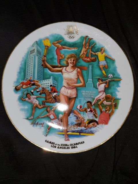 1984 Olympic Games Commemorative Plate Los Angeles 23 Olympiad Tribute Escalera 1984 Olympic Games Commemorative Plate Los Angeles 23 Olympiad Tribute Escalera