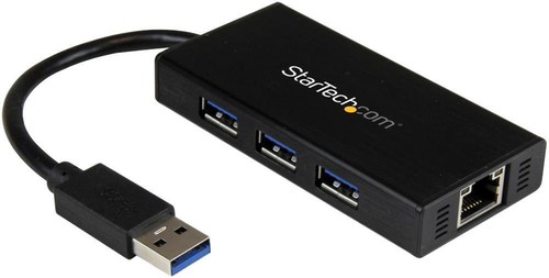 STARTECH 3-port Portable USB 3.0 Hub Avec Gigabit Ethernet Port Bus Alimenté - Bild 2 von 7