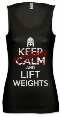 Go Baresark And Lift Weights Damen Tank Top Viking Vikings Valhall Weightlifting