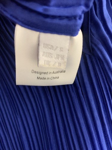 Shakuhachi Mini Dress Small Blue Pleated - Picture 7 of 7