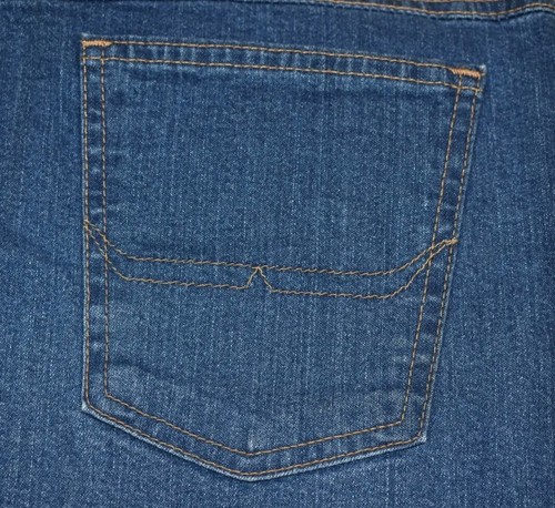 RM Williams Denim Jeans TJ202 Size 13 Bootcut Blue Stretch Western Hemmed - Picture 8 of 11