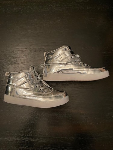 Voovix Kinder LED beleuchtete Schuhe USB Aufladen silber Turnschuhe 36 US 3,5 große Kinder - Bild 7 von 12