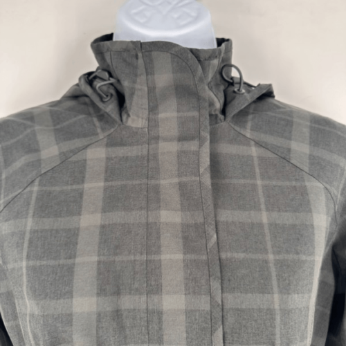 Royal Robbins Women's Plaid Mobile Waterproof Belted Trench Coat Black Size XS - Picture 9 of 13