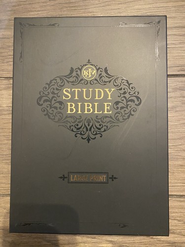 KJV, King James Study Bible, Leathersoft, Burgundy, Thumb Indexed, Inside Box - Picture 1 of 3