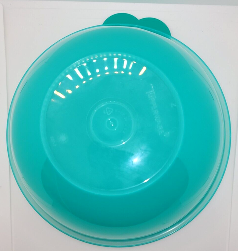 TUPPERWARE CLASSIC BOWLS SET OF 2-TO-GO-FRIDGE-STORAGE TEAL/YELLOW - Picture 13 of 14