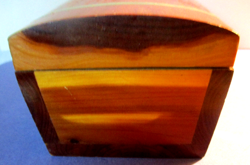 Miniature Wooden Cedar Chest Trinket Box SILVER SPRINGS FLORIDA 6" / 3" / 2.5" - Picture 5 of 8