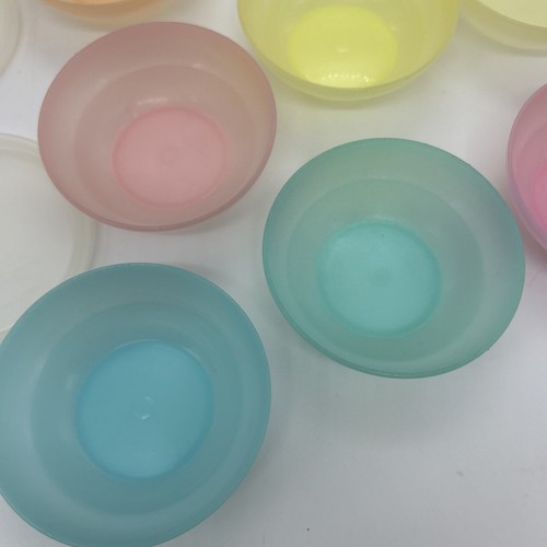 Vintage Tupperware Wonderlier Pastel Dessert Snack Bowls Round & Seals x7 - Picture 8 of 17