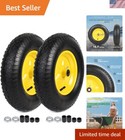 16-Inch Heavy-Duty Tire & Wheel Set for Wheelbarrows, 400lbs Load Capacity