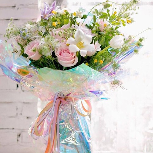 20PCS Iridescent Film Cellophane Wrapping Packaging for Flower Gift - Picture 8 of 12