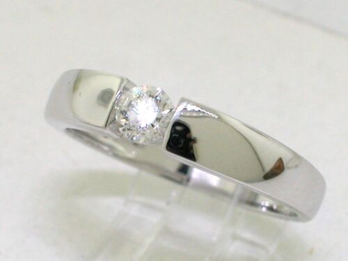 Venta Anillo banda brillante 585 oro blanco cuarto de quilate brillante 0,25ct Wesselton - Imagen 4 de 8