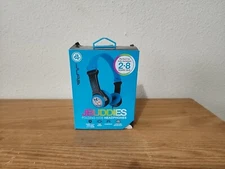 JLAB JBuddies Folding Kids Wired Headphones Toddler Headphones Blue Ages 2-8