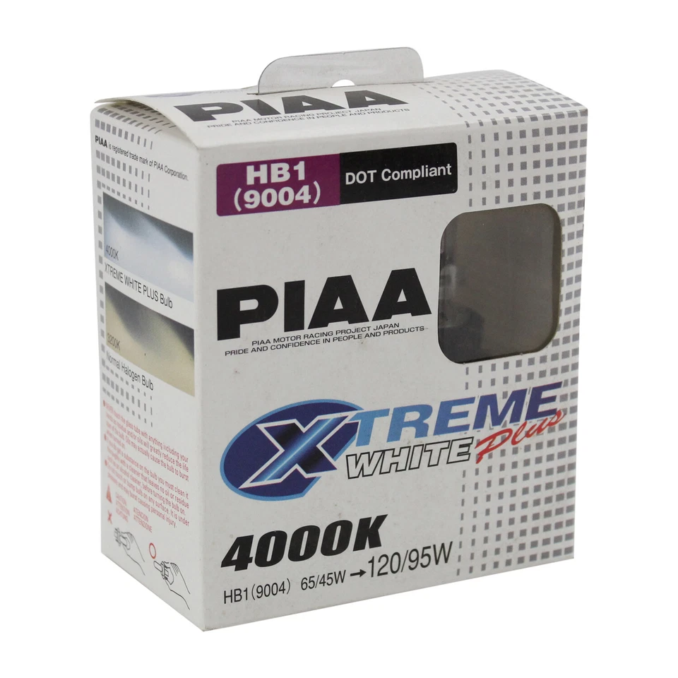 PIAA 19614 Pack de 2 Bombillas Halógenas HB1 9004 XTreme Blanco Plus Paquete Doble Foto 4 de 4