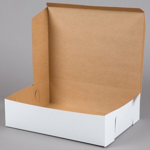 50/Case Bakery Cake Boxes 19" x 14" x 5" White Cake Box Sturdy and Nice Boxes - Picture 6 of 12