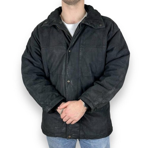 Vtg 1994 Timberland Weathergear Waterproof Cowhide Leather Jacket, Black, Medium - Picture 4 of 8