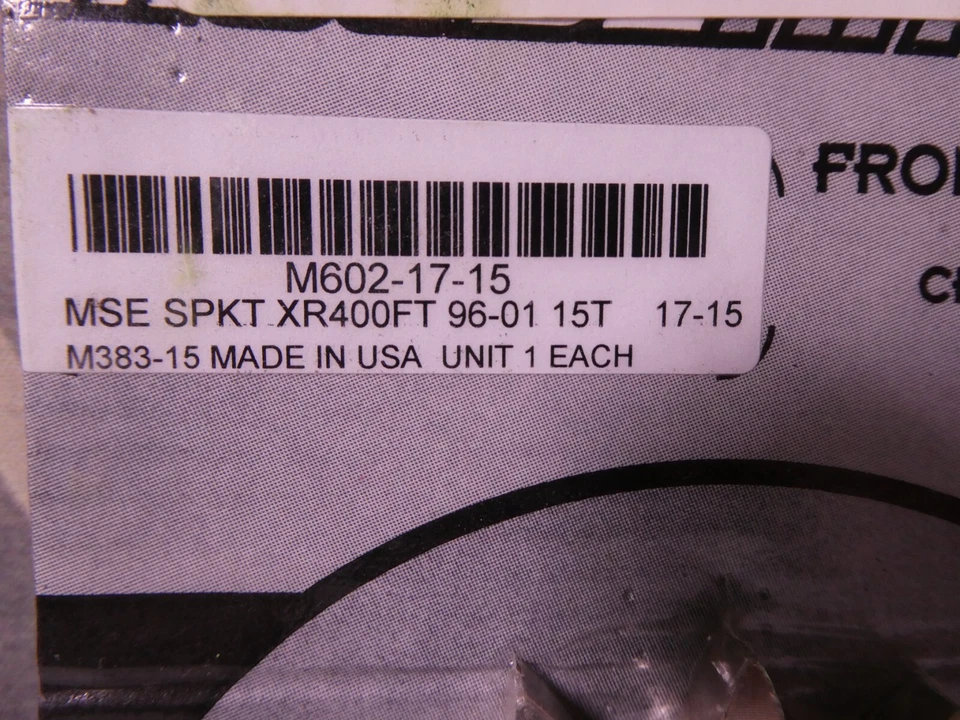 Honda XR400 Front Sprocket XR 400 Moose racing 15 Tooth M602-17-15 M383-15 C8 - Image 3 of 3