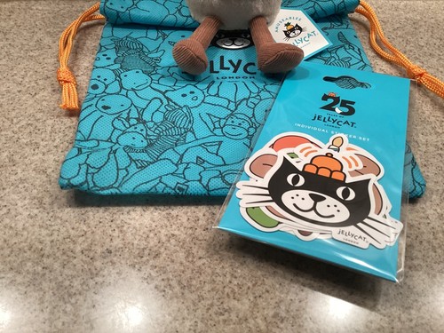 NWT Jellycat Amuseables coffee to go & 25th anniversary sticker pack Jelly Cat - Picture 2 of 4