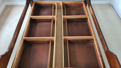Queen Bedroom Suite - Solid Timber Bed with 6 drawer base + 2 Bedside tables - Picture 3 of 5