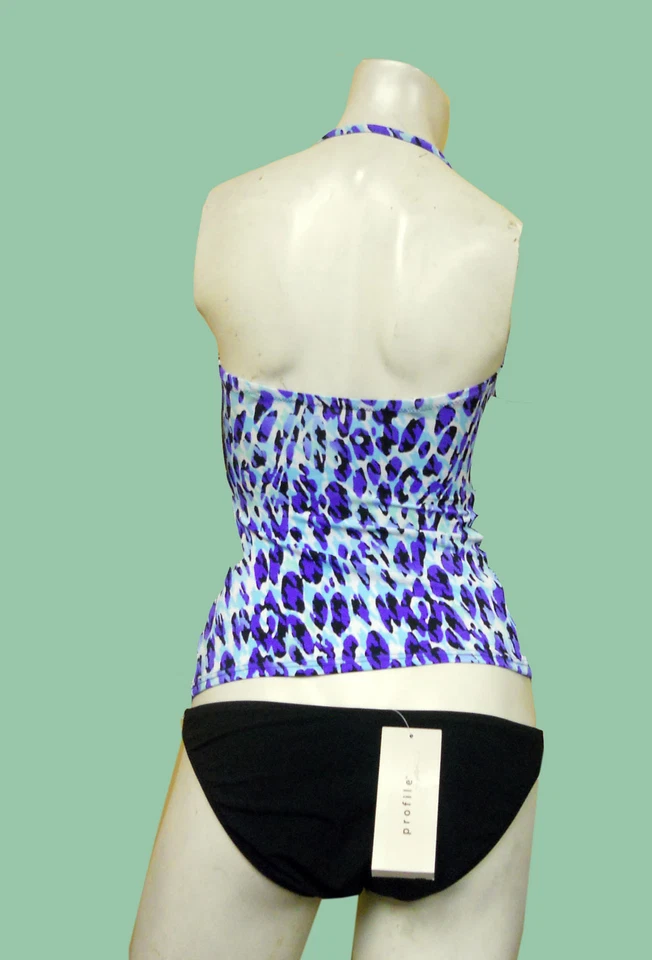 NUEVO CON ETIQUETAS GOTTEX Pepita Azul ANIMAL PRINT BANDEAU TRAJE DE BAÑO TRAJE DE BAÑO TALLA 6 Foto 4 de 4