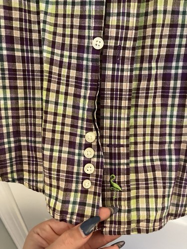 Tailorbyrd Shirt Mens Extra Large Brown Green Check Flip Cuff Button Down Preppy - Picture 3 of 12