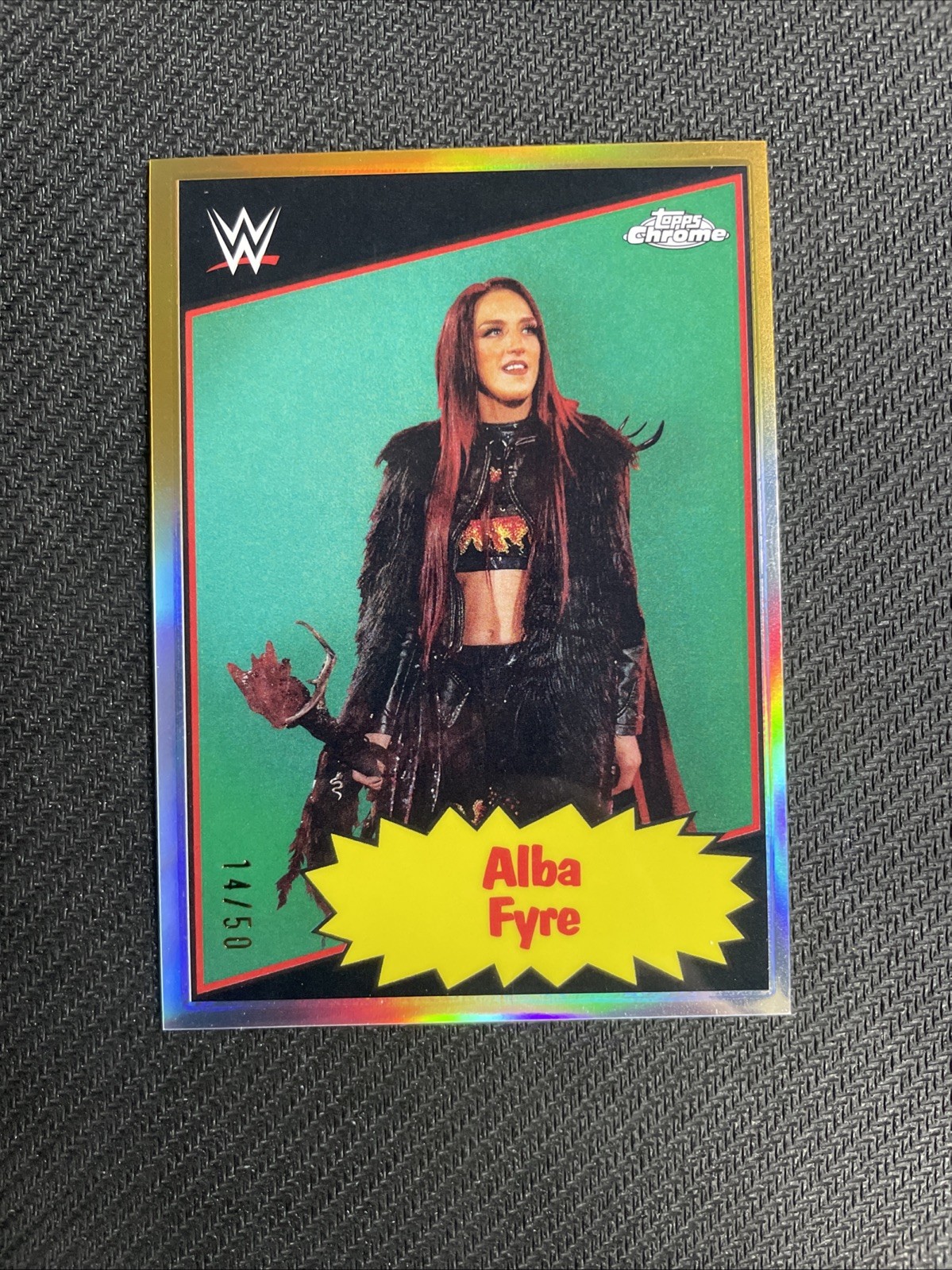 2025 Topps Chrome WWE 1985 Topps Current Alba Fyre 85TC-AF Refractor #/50