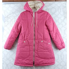 Casual Time Kids Quilted Hooded Winter Coat Pink Size 12 Warm Puffer Jacket