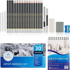 Artist Drawing Set Sketching Drawing Kit 100 Sheet Sketchbook Variety of Sketch