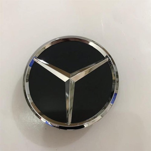 4x 75mm Mercedes Stern Emblem Nabendeckel Radkappen Felgendeckel Schwarz Silber - Bild 5 von 33