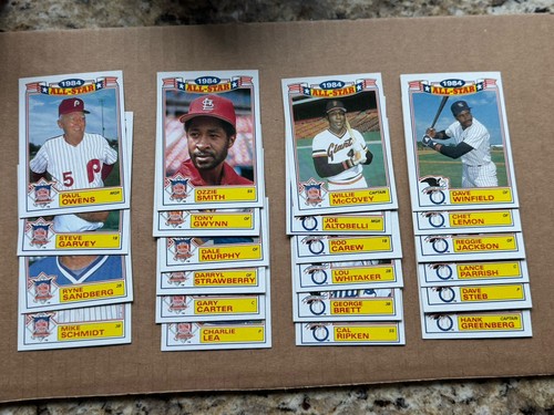 Juego completo brillante Topps Rack Pack All Star 1985 22/22 tarjetas - casi como nuevo - Imagen 2 de 2