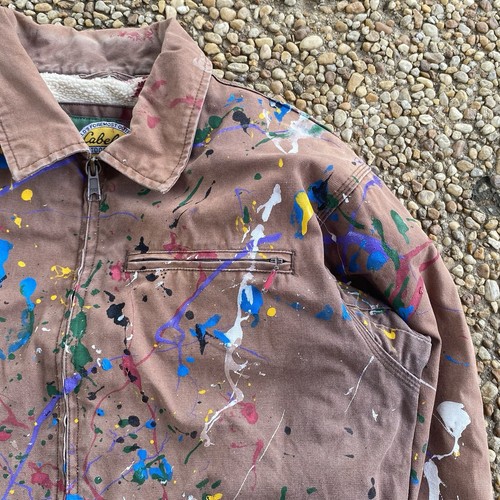 Vintage Cabelas Carhartt Detroit Style Jacket Mens Size XL Paint distressed 90s - Picture 3 of 8