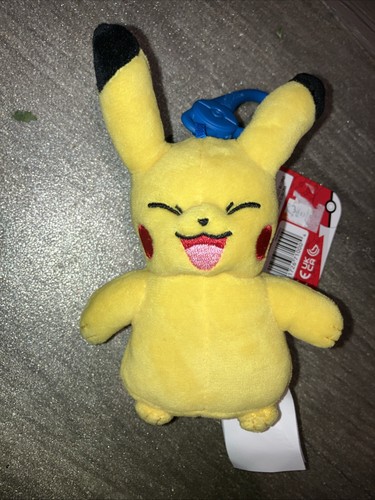 Pokemon Clip On Pikachu Bag Back Pack Clip-On Plush New With Tag 4” - Picture 2 of 3