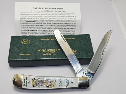 Moore Maker Inc. 2017 Matador, Texas, Cowboy Trapper Folding Knife 4 1/8 Inch