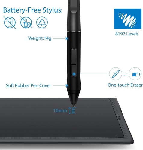 Grafiktablett Zeichnen HUION Q11K V2 Wireless 8 Hotkeys 8192 Druck - Bild 2 von 4