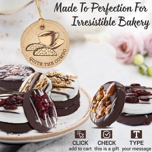 Gebäck Vergünstigungen 12 Gourmet Kekse mit Schokolade überzogen, bald gesund werden Geschenkkorb - - Bild 3 von 7