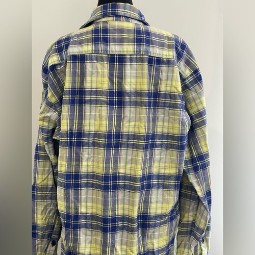 Camicia uomo The Vermont Flannel Company L blu e giallo a quadri 471 - Foto 5 di 6