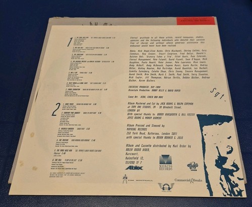 Sgt. Pepper Knew My Father - Various Vinyl Record - The Fall Sonic Youth VG+/VG+ - Picture 5 of 9