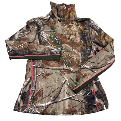 Under Armour Shirt Women XL Realtree Camo Infrared Scrunch Turtle