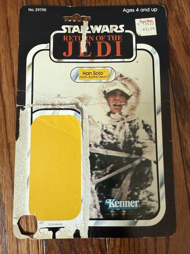 1983 Star Wars Han Solo Hoth con carta cardback ROTJ ESB Kenner vintage - Foto 2 di 8