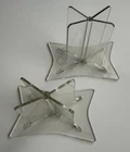 Vintage MOD TNT Barbie Doll (2) Clear Plastic X Stands Mattel Hong Kong & Japan