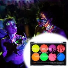 *.8 Colors Face Body Paint Palette Washable Water Soluble Pigment Makeup D0S0